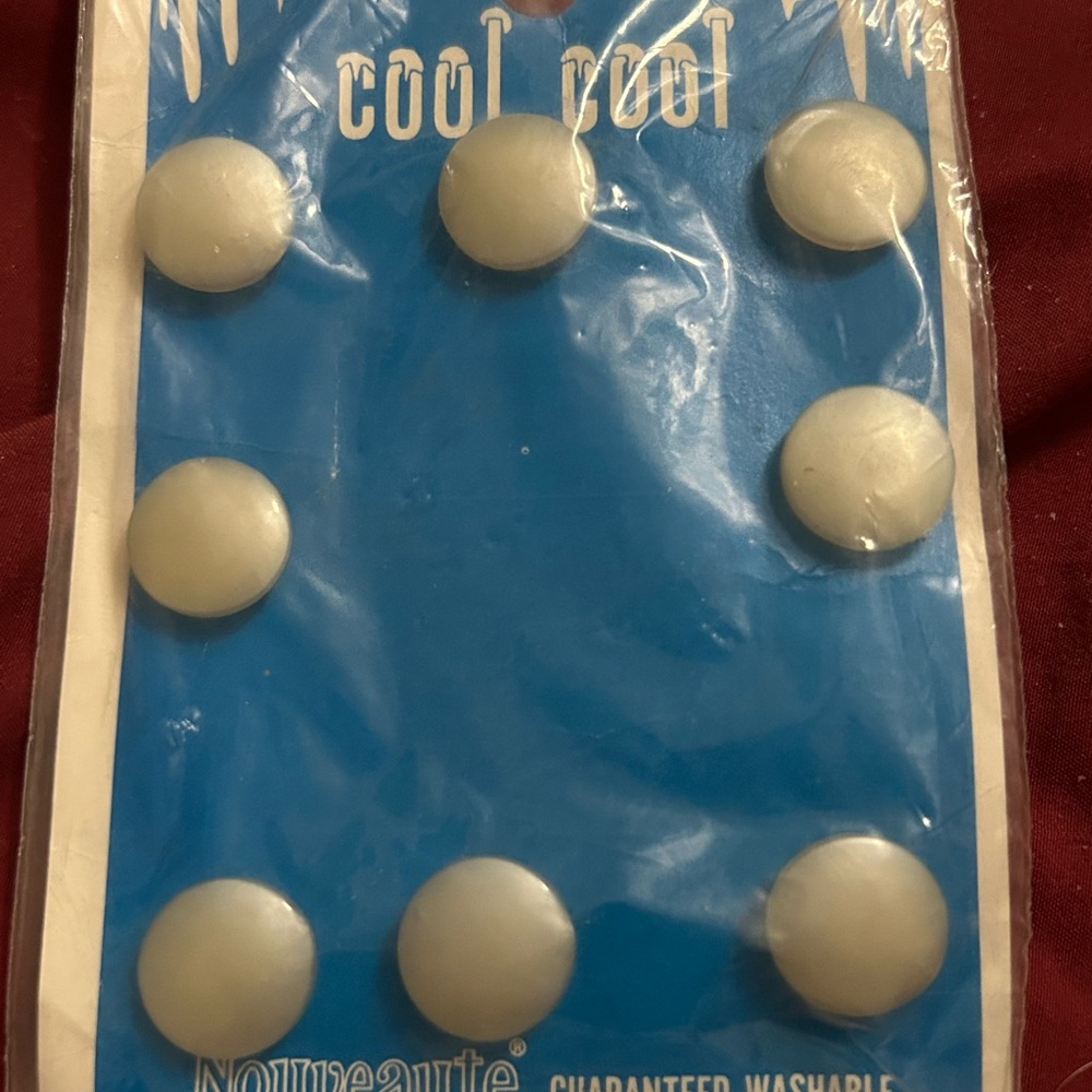 Nouveaute Vintage Sewing Buttons. White. New